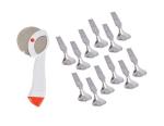 FIRST FRONT Stainless Steel Apex Pizza Cutter With Steel Stainless Spoons Set and (Multicolour, Pack of 2)