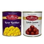 Yuvraj sweets Kesar Rasbhari & Gulab Jamun combo pack (1 kg x 2 ) pack