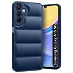 Fashionury Back Cover for Samsung Galaxy A15 5G | Compatible for Samsung A15 5G Back Cover | Matte Soft Case | Liquid Silicon | Puff Case for Samsung Galaxy A15 5G with Camera Protection | (Blue)