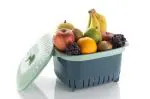 INDIGO Multipurpose Vegetables & fruit Basket for Kitchen with lid, Stand Basket, Square (Pack of 1)