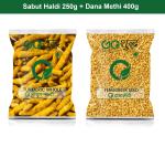 Goshudh Dana Methi 400gm & Haldi Sabut 250gm Combo Pack 650g