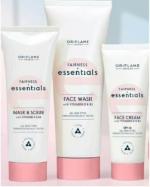 SMART BEAUTY Oriflame Essential Fairness Facewash - Face Cream - Face Mask and Scrub with Vitamin E & B3 (Combo Set) (3 Items in the set) (3 Items in the set)