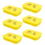 arvanaindia Blue Plastic Smiley Lunch Box (Pack Of 24)