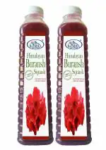 Badrika Pure Natural Himalayan Buransh/Rhododendron Flowers Squash Pack Of 2 (750ML Each)