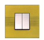 Kolors 8 Module Sq Kosmic Switch plate, Cover plate (Golden Geek) [Kara] [Only compatible with KREST & KREDO Switches]{Package includes only inner plate & cover plate}