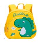 WISHKEY Waterproof & Lightweight School Bag for Kids, Yellow 3D Dino Backpack.