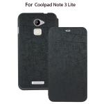 Heartly Coolpad Note 3 Lite Faux Leather Black Back Case Cover