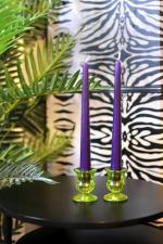 atorakushon Smokeless Scented Taper Stick Chime Candle for Home Decoration Diwali Puja Needs Birthday Party Restaurant Spa Church Purple Colour Set of 8