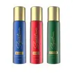 Signature perfume body spray combo- RED, BLUE & GREEN - Pack of 3 X 70ml each| Deo for Men & Women