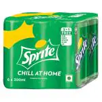Coca Cola Sprite Carbonated Water, 300 ml (Pack Of 6)