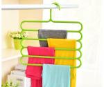 Pindia 3Pc 'S' Shape, 5 Layer Pant Hanger, Cupboard Organiser Space Saving Hanger-Random Color