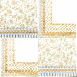 Nice Touch Disposable Paper Napkins (50 Pulls Per Pack, 200 Sheets, 33 X 33 cm) | Pack of 4 Printed Tissues | 2 PLY Table Napkins | Party Essential | Floral and Geometric Patterns, Gold and Silver