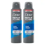 Dove Men+Care Cool Fresh Dry Spray Antiperspirant Deodorant,150ml (Pack of 2)