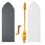 KIING Golden Car Flag Rod with 2 Covers (Black & White) for All Car Models/Judgement Rod/Corner Rod