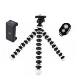 Eyuvaa White, Black Abs Mini Tripod Stand With Mobile Holder For Dslr, Action Cameras, 13 Inch