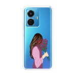 Emble Designer Clear Tranperant Silicone Case For IQOO Z6 44W -Design A25 ( TPU | Soft , IQOO Z6 44W | Multicolor )