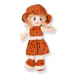 Glance Beautiful Big Size Looking Super Soft 100cm Stuffed Girl Curly Doll For Besties Brown