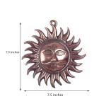 eCraftIndia Brown Metal Decorative Wall Hanging Of Sun 7.5 inch x 7.5 inch