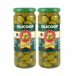 Olicoop Green Whole Olive, 450g, Pack of 2, Produced in Spain