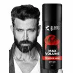 Beardo Max Volume Powder Wax 10 gm | Matte Finish | Strong Hold | Restylable | Hair Styling Wax | Wax for Men