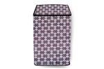 The Furnishing Tree Grey Counterchange Pattern PVC Washing Machine Cover for Whirlpool 6.2 kg Fully-Automatic Top Loading Whitemagic Classic (57.1 x 56 cm)