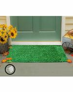 Status Artificial Natural Green Grass Doormat , Floor Mat, Door mat - (16 x 24 Inch) & Free 1pc of N-95 Face Mask (SITRA/DRDO/ISI Approved/Certified)