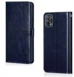 Beingstylish Blue Leather Flip Back Cover Case For Realme 7 Pro Bs407