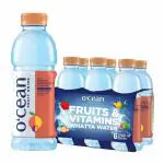 Ocean Fruit Water Peach Passion flavor enriched with vitamins, electrolyte & glucose| 500ml | Pack of 6