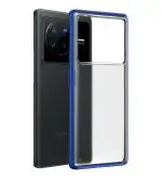 Golden Sand for Vivo X80 Cover - Rugged Frosted Semi Transparent PC Shock Proof Slim Back Case for Vivo X80, Blue