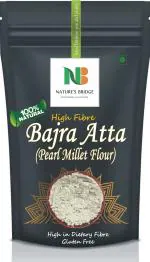 Nature's Bridge Bajra Atta | Desi Bajra Atta | Pearl Millet Flour | Rajasthani Bajri ka Aata- 900 Gm