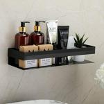 Fortune Stainless Steel Black Matte Wall Mount Shelf / Bathroom Multi Purpose Rack / Kitchen Storage / Accessories / Fitting / Bathroom Shelf (Innove Shelf, 14''x5'')