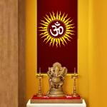 ARandNJ Om with Sun DIY Reusable Design Polyvinyl Chloride Painting Wall Stencil 16 x 24 inch