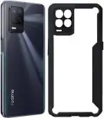 CarryWrap Back Cover for Oppo Reno 6 5g (Black, Transparent, Hard Case, Pack of: 1)