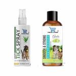THE DDS STORE Flea Spray used as Dog Flea & Tick Treatment With Dog Grooming Shampoo Products for Smelly Dogs with Fragrance-(Tick Spray +Amla 200ml )