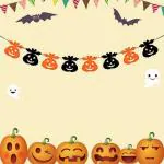 JAGMAG Halloween Decorations Pumpkin Props Paper Garland