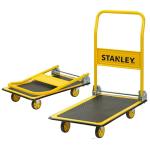 Stanley PC527 Platform Trolley with 150 kg Capacity, Steel Portable Foldable Multi-Functional Dolly Push Cart with 360 Degree Swivel Wheels, Yellow Colour, (73.5 x 47 x 83 cm)