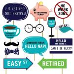 Festiko 13Pcs Retirement Photo Booth Props Retirement Party Supplies Selfie Props, Birthday Photo Booth Prop