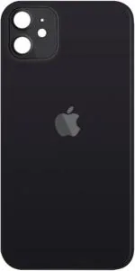 FRIENDZZWORLD Black Glass Back Panel For Apple Iphone 12