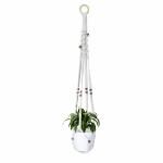 JAMES Macrame Plant Hanger Cotton Hanging Planter Decorative Flower Pot Holder (only Hanger) (WHITE)