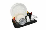 Devashree Stainless Steel Dish Drainer Basket for Kitchen | Dish Drying Stand | Bartan Basket | Plate Rack Without Tray (46 X 30 X 12 cm)