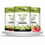HUMMY GUMMY Biotin Hair Gummies for Hair Growth, Bright Skin & Strong Nails | Notice Improvement in Hair Fall | Biotin, Folic Acid, Vitamin A to E, Zinc | Delicious Strawberry Flavoured, 100% Vegetarian, Gluten & Gelatin Free | 90 Gummies for Men, Women