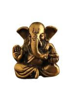 Feel Touch Mart Ganesha Statue Brass for Home Decor 18cm vinayaka Murti Beautiful Idol Hindu Lord Ganesha Statue Mangalkari Ganpati Best Murti