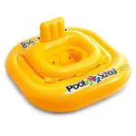 KidsZeeNie PoolSchool Inflatable Kiddy Floats Swimming Ring Tube with Backrest for Toodlers| Kids Floater for Swimming Pool with Leg Holes & Diaper Style Anti Flip for Kids Age 1-2