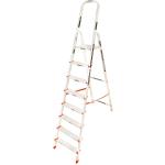Eurostar 7 Step Silver Aluminium Foldable Ladder with Platform for Home and Office Use | 5 Years Warranty | 8 feet | 108