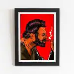 Yuckquee Actor Prabhas (Salaar Movie) Framed Poster (Size: 10 X 13 Inch)