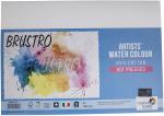 Brustro Artists Watercolour Paper, 300 GSM, A4-25% Cotton Hot Pressed, 9 Sheets