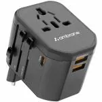 Ambrane Universal Travel Adapter, 4 in 1 Fast Charging (ATA-01)