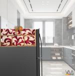 VAA Fridge Top Cover-Cloth Marron Leaves 52 x 94 cm