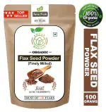 Yogan Harvest | 100 g | Organic Flax Seeds Powder | Finely / Cold Miller | Fiber and Omega-3 Rich