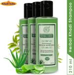 Herbal Khadi Neem Aloevera Herbal Shampoo (No Sulphate, Paraben) Anti Dandruff/Anti Fungual, Scalp Healer Hair fall Control 630 ml (Pack of 3)